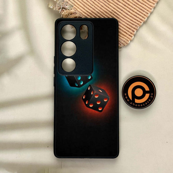 Vivo V29 - Black Art Design 4 - Premium Printed Glass soft Bumper shock Proof Case CS-38890