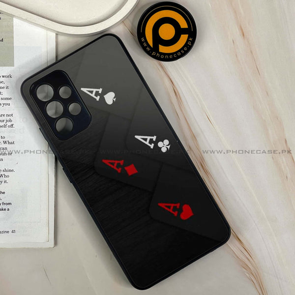 Samsung Galaxy A13- BLACK  Art Design 5- Premium Printed Glass soft Bumper shock Proof Case CS-43585
