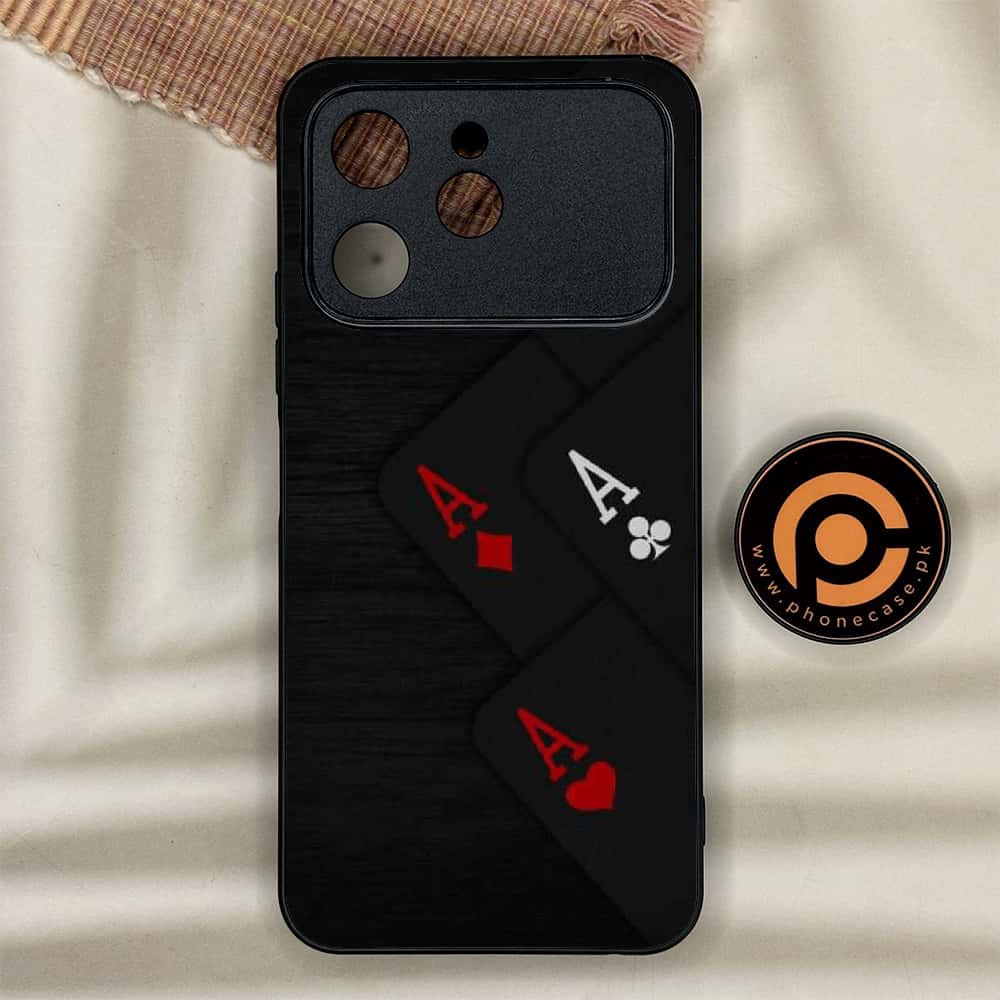 Tecno Spark 40 - Black Art Series - Premium Metal Printed soft Bumper shock Proof Case