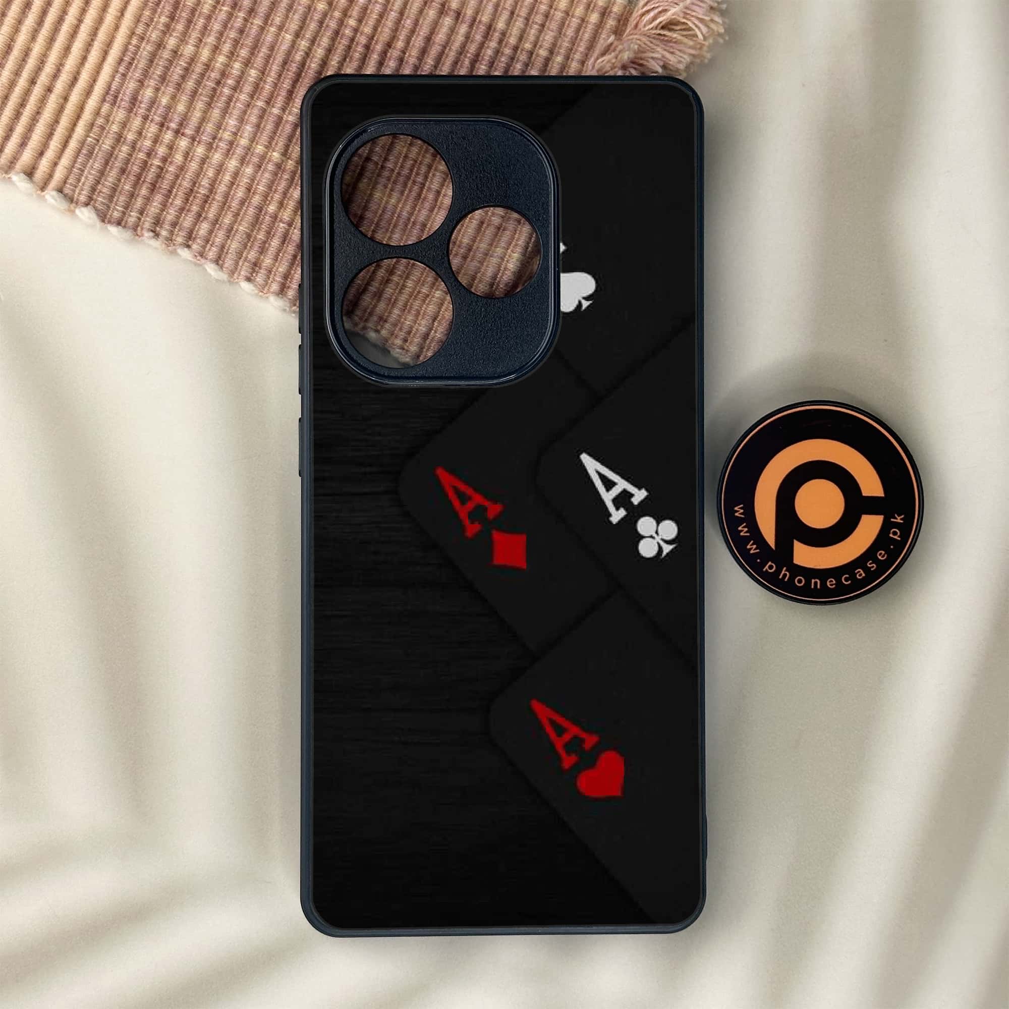 Realme GT 6 - Black Art Series - Premium Metal Printed soft Bumper shock Proof Case