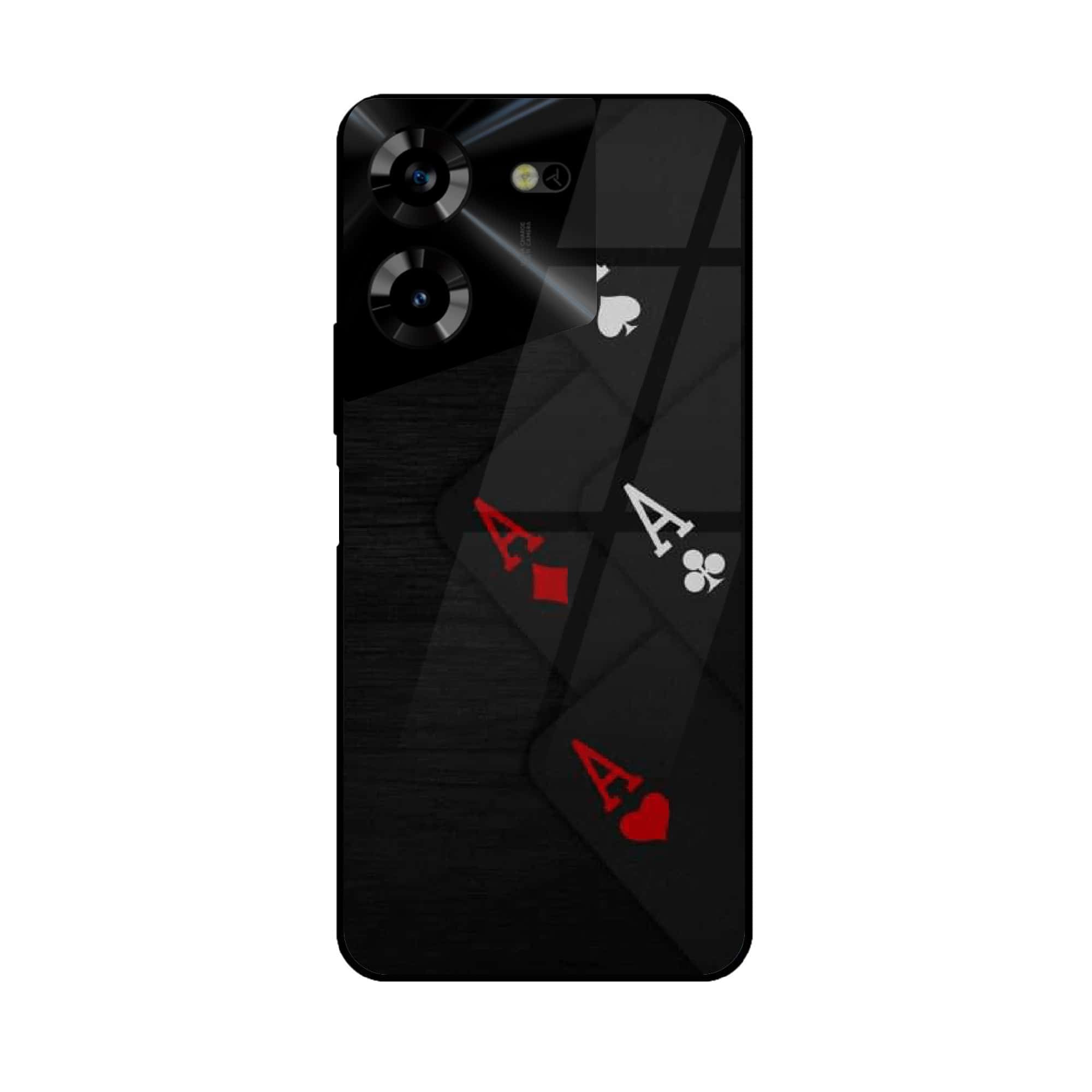 Tecno Pova 5 Pro - Black Art Series - Premium Printed Glass soft Bumper shock Proof Case