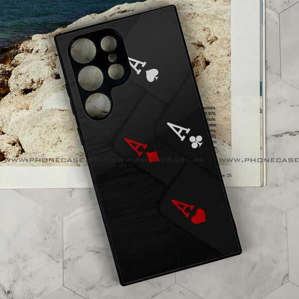 Galaxy S21 Ultra  Black Art Design 5 Premium Metal Printed soft Bumper shock Proof Case CS-44374