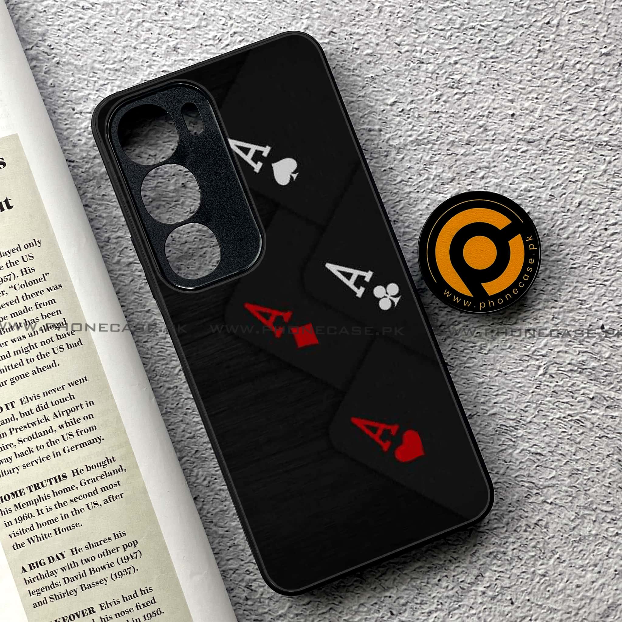 Vivo Y19s Pro - Black Art Series - Premium Metal Printed soft Bumper shock Proof Case