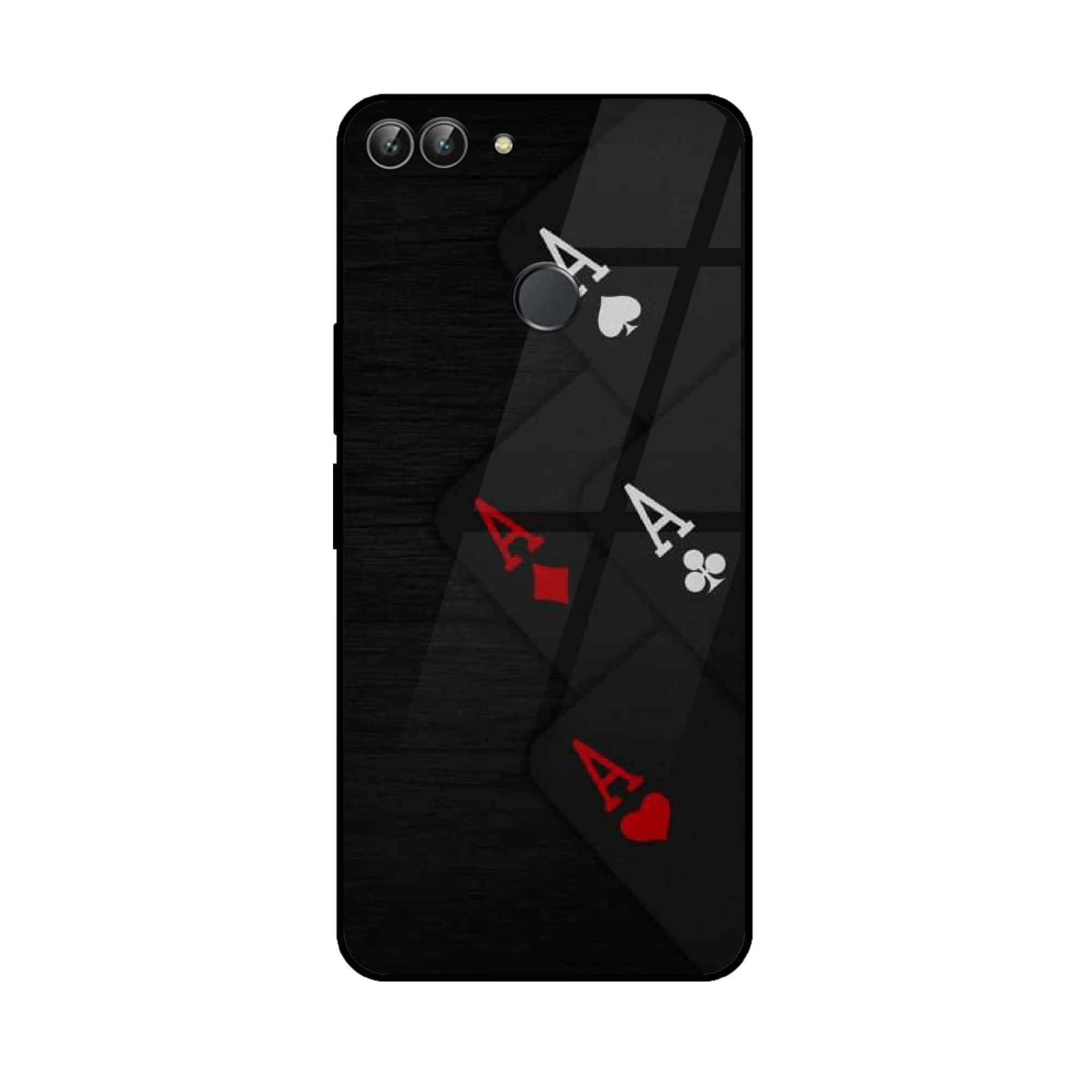 Huawei P Smart - Black Art Series - Premium Printed Glass soft Bumper shock Proof Case