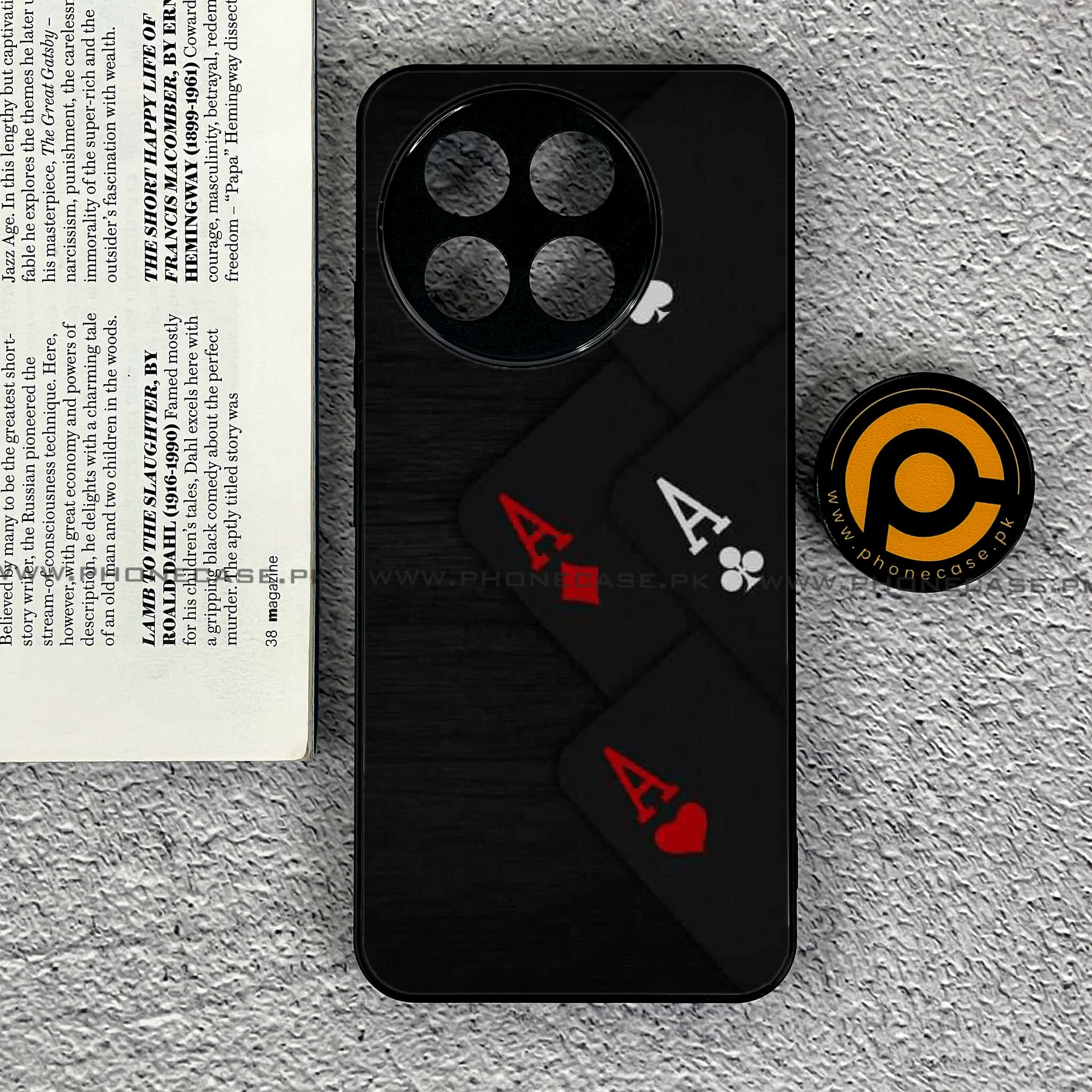 OnePlus Ace 5 - Black Art Series - Premium Metal Printed soft Bumper shock Proof Case