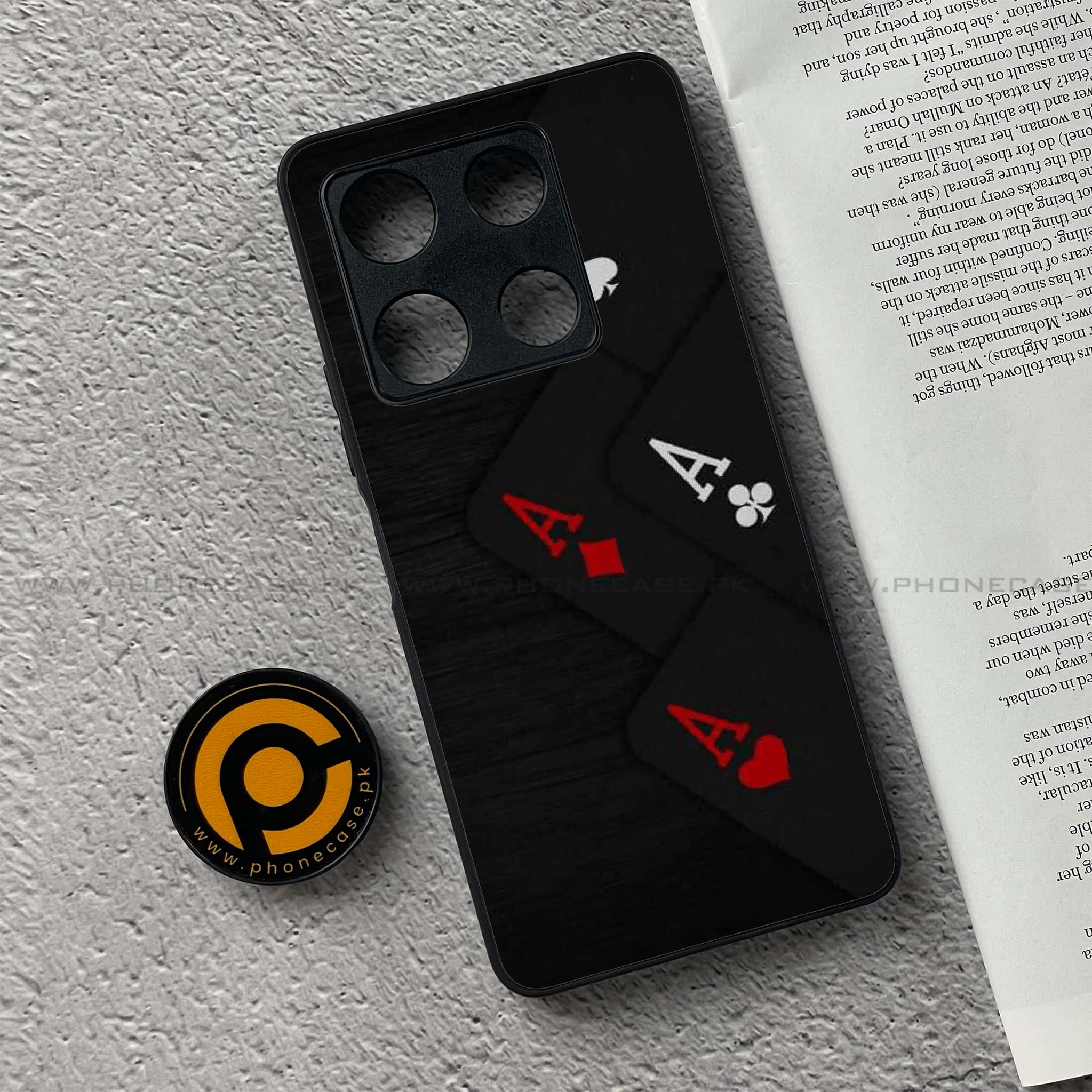 Infinix Note 30 Pro - Black Art Series - Premium Metal Printed soft Bumper shock Proof Case