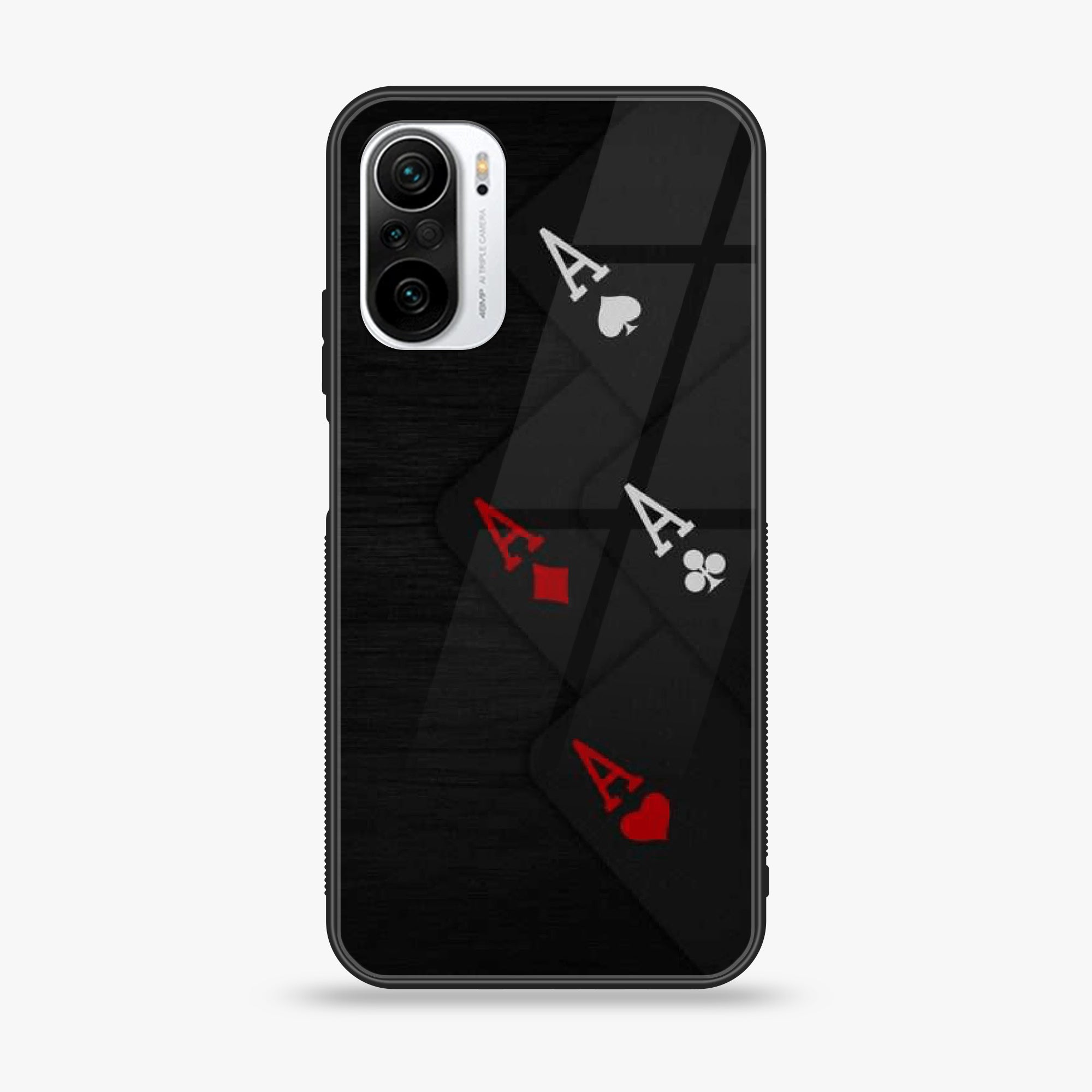 Xiaomi Poco F3 - BlacK Art Series - Premium Printed Glass soft Bumper shock Proof Case