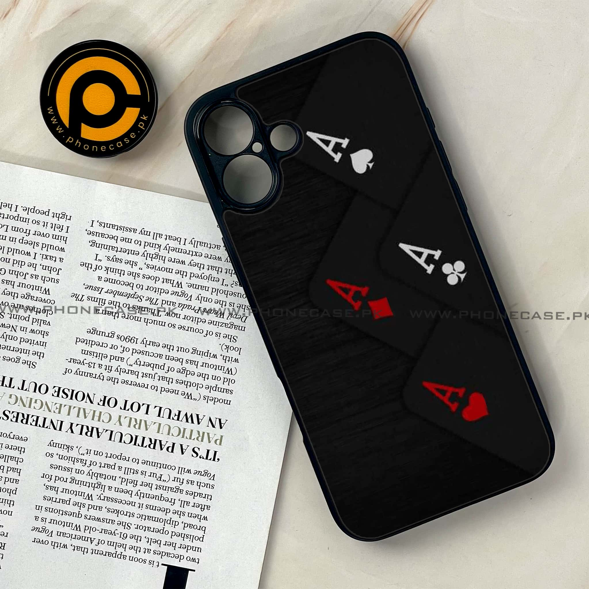 iPhone 16 - Black Art Series - Premium Printed Glass soft Bumper shock Proof Case