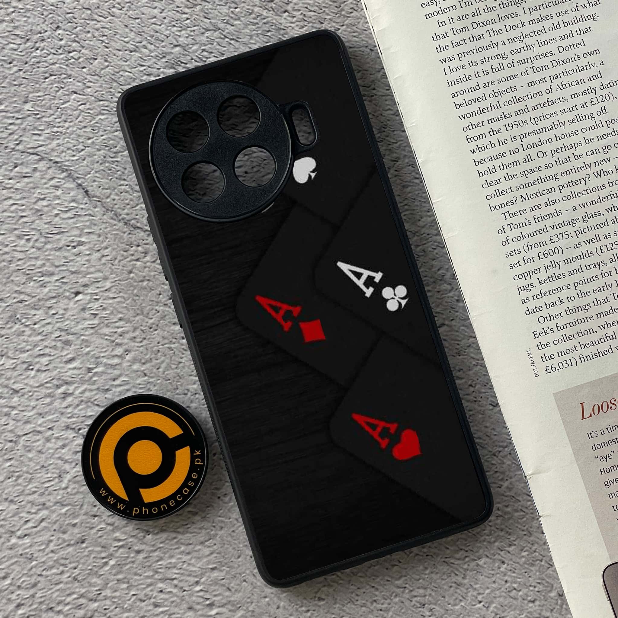 Tecno Spark 20 pro plus - Black Art Series - Premium Printed Glass soft Bumper shock Proof Case