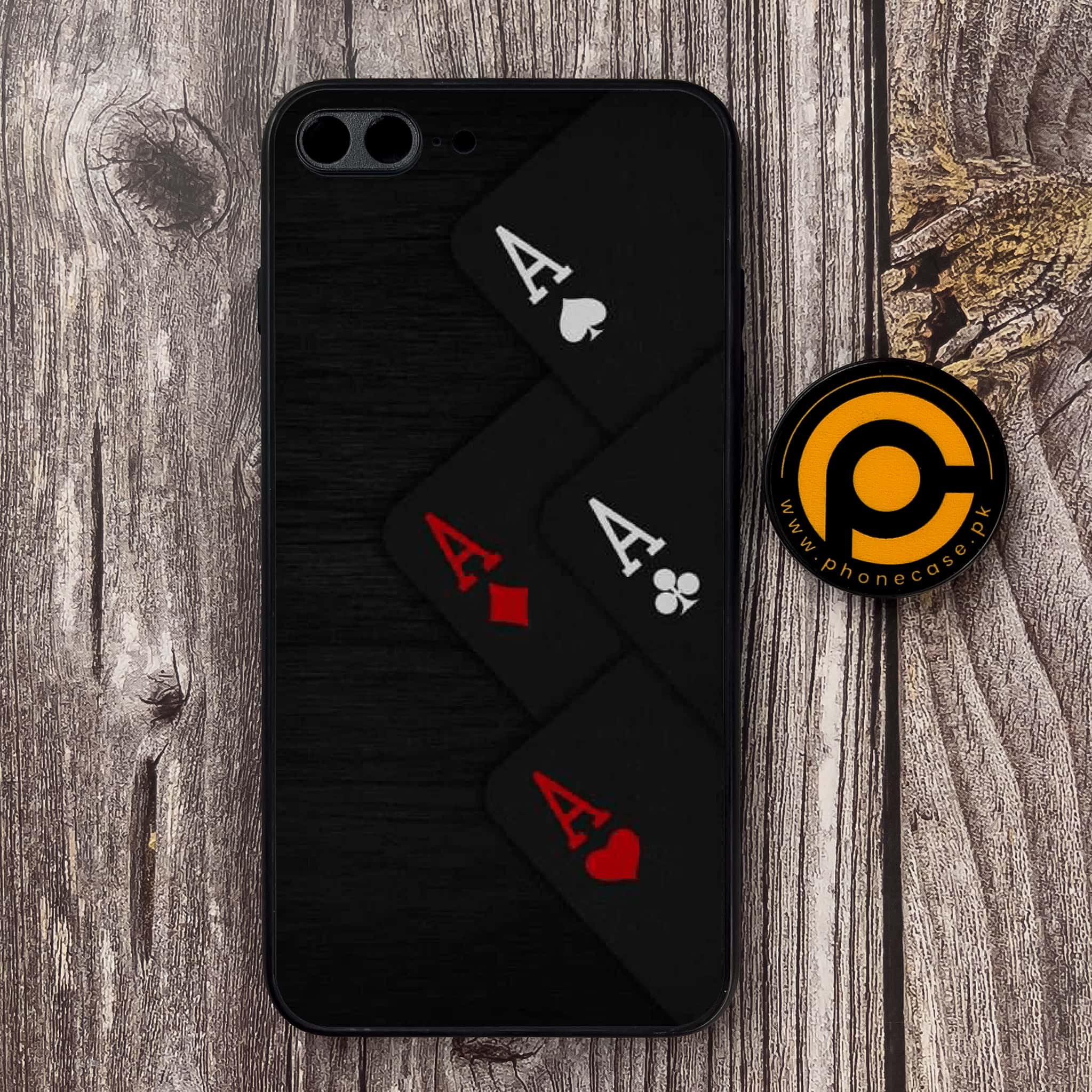 iPhone 7Plus - Black Art Series - Premium Metal Printed soft Bumper shock Proof Case