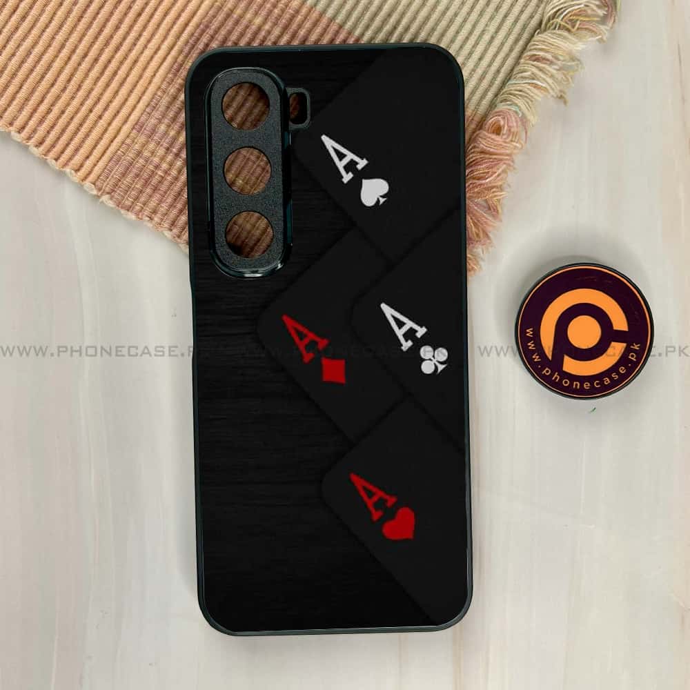 Infinix Hot 60i - Black Art Series - Premium Metal Printed soft Bumper shock Proof Case