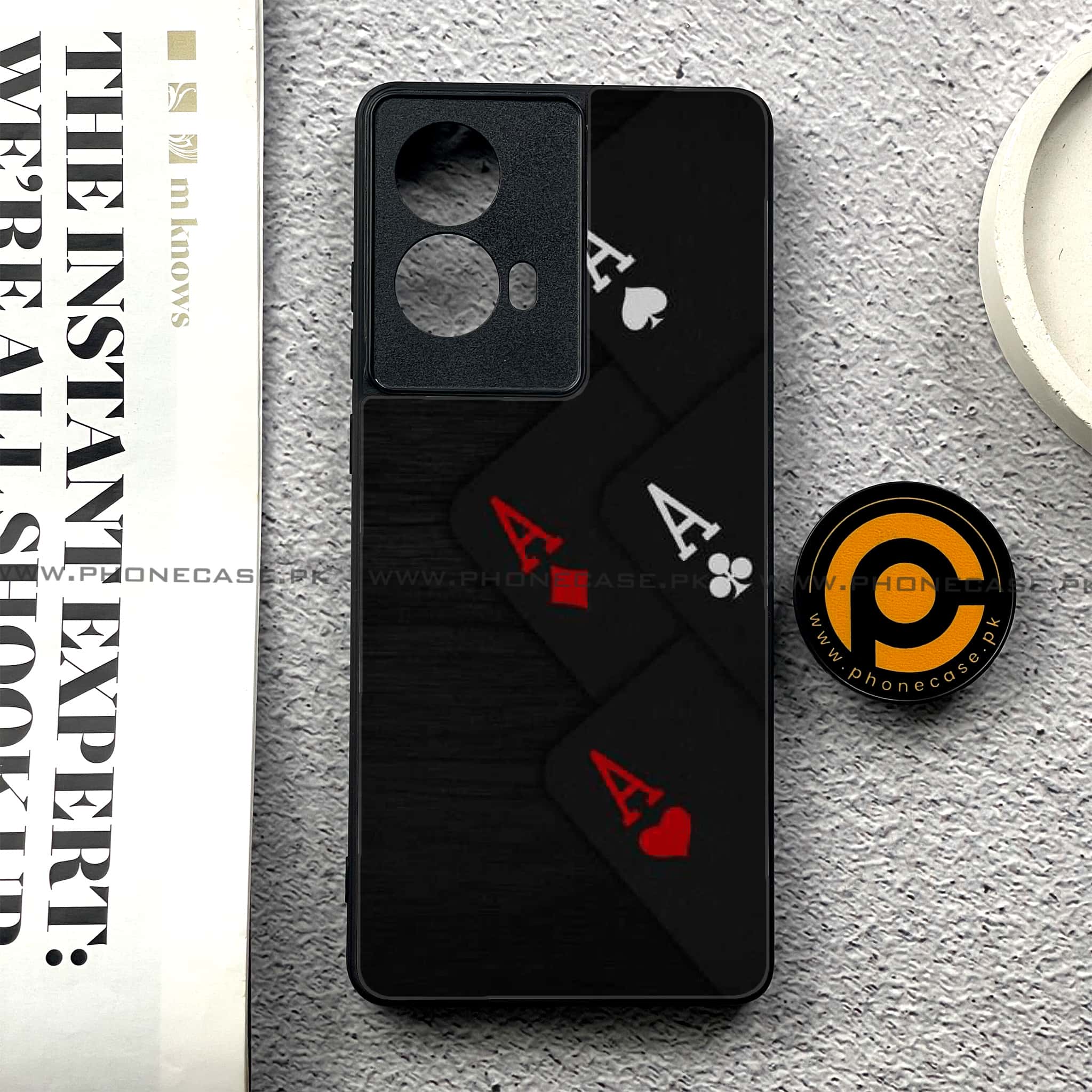 Moto G85 - Black Art Series - Premium Printed Glass soft Bumper shock Proof Case