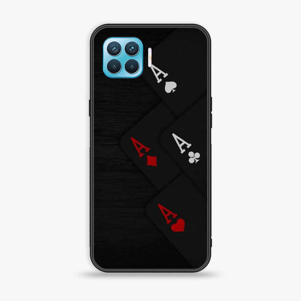 Oppo F17 Pro/A93 - Black Art Design 5- Premium Printed Glass soft Bumper shock Proof Case CS-10925 CS-10931 CS-10943