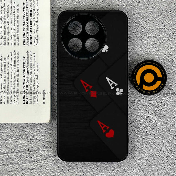 Tecno Spark 30 Pro - Black Art Design 5  - Premium Printed Glass soft Bumper shock Proof Case  CS-47731