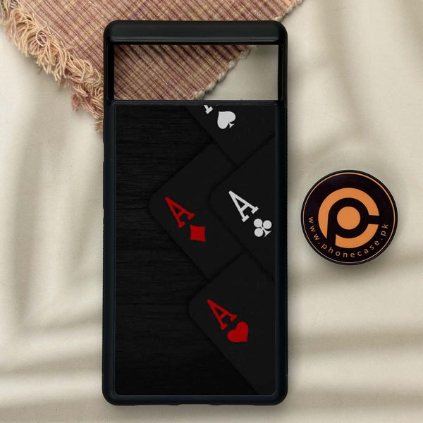 Google Pixel 6 - Black Art Design 5 - Premium Metal Printed soft Bumper Shock Proof Case CS-42243