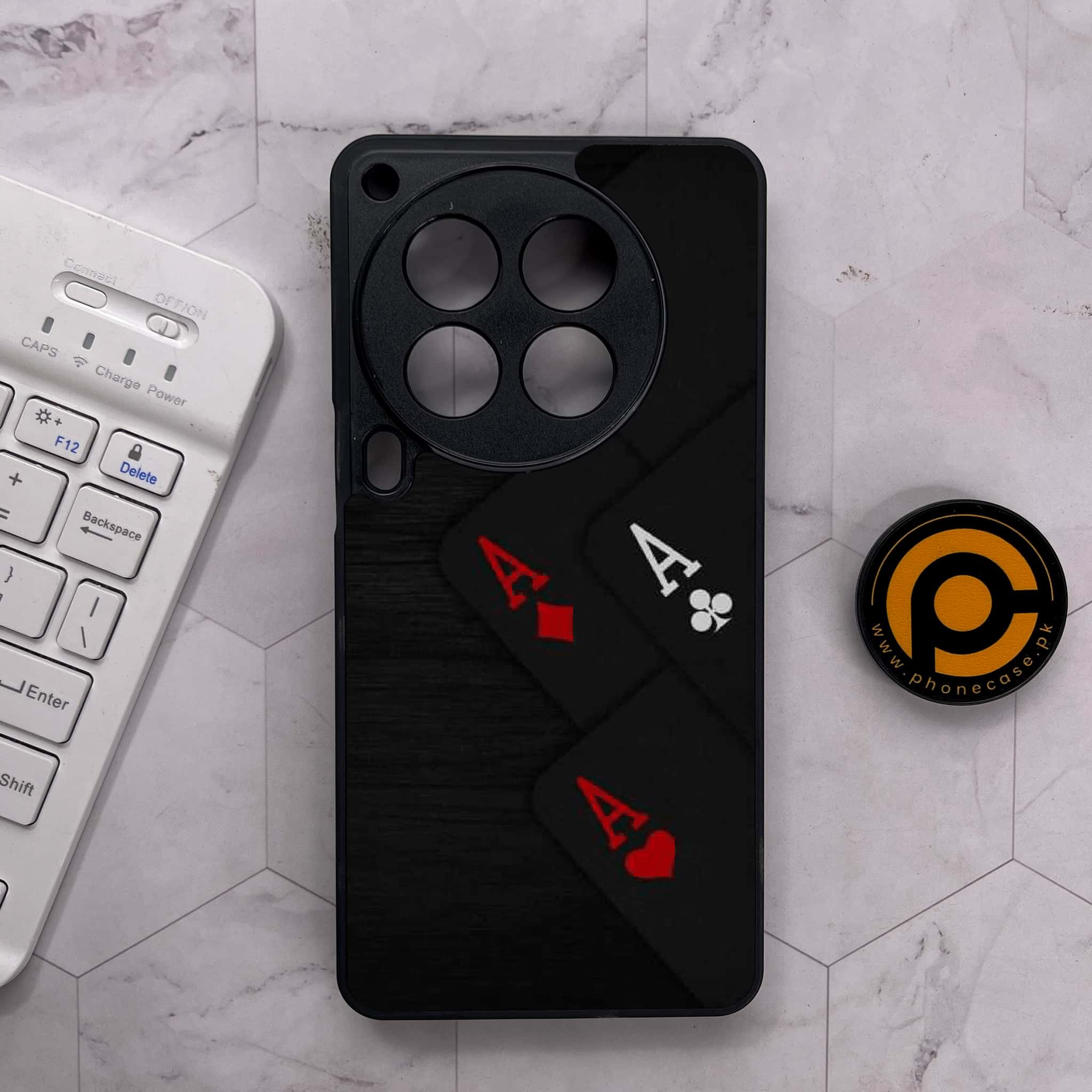 Tecno Camon 30 Premier - Black Art Series - Premium Metal Printed soft Bumper shock Proof Case