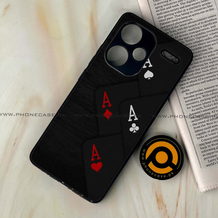 Redmi Note 13 Pro Plus 5G - Black Art Design 5- Premium Metal Printed soft Bumper shock Proof Case CS-43698