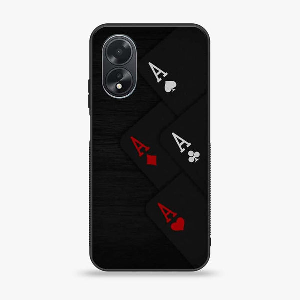 Oppo A18 4G/A38 4G - Black Art Design 5 - Premium Printed Glass soft Bumper shock Proof Case CS-47991 CS-21435 CS-35001 CS-36020 CS-48469 CS-37707
