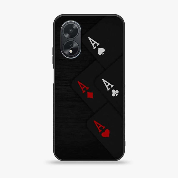 Oppo A18 4G/A38 4G - Black Art Design 5 - Premium Printed Glass soft Bumper shock Proof Case CS-8950 CS-21435