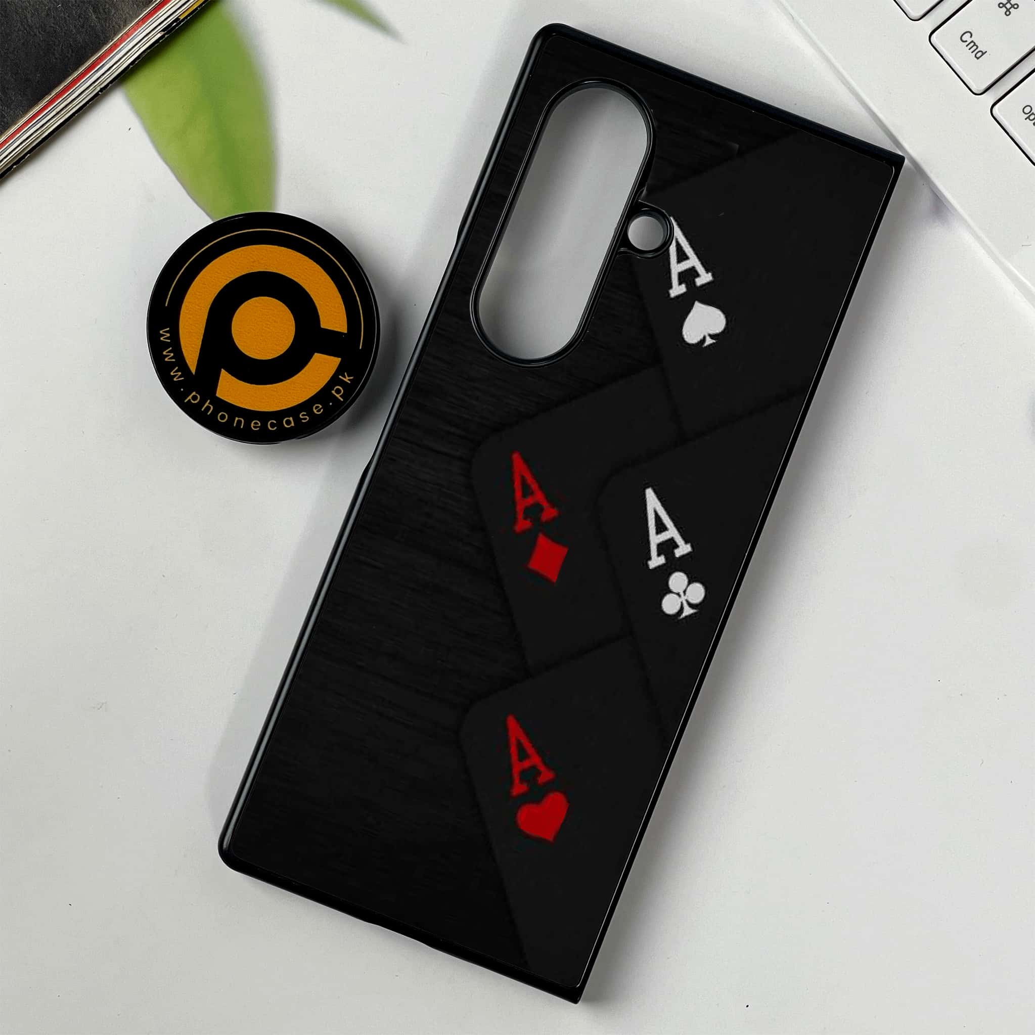 Samsung Galaxy Z Fold 7 - Black Art Series - Premium Metal Printed soft Bumper shock Proof Case