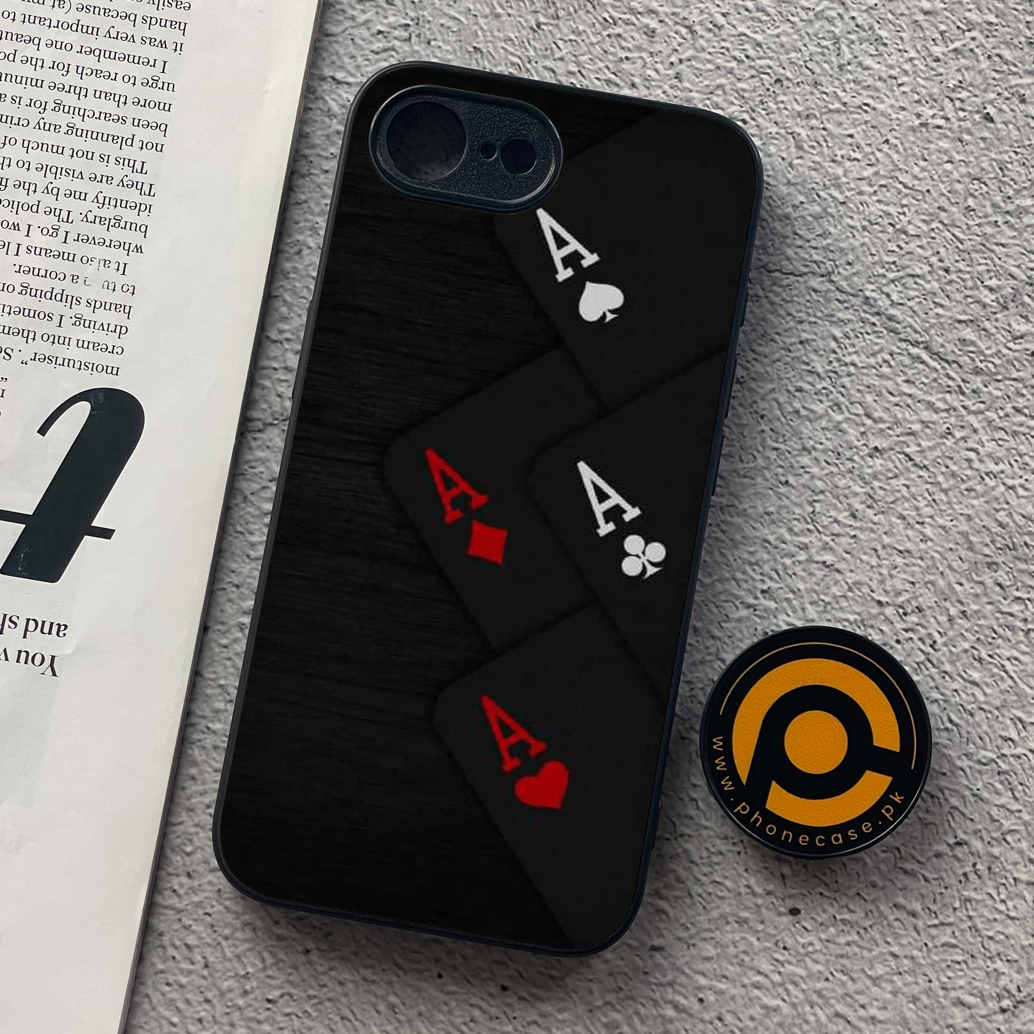 iPhone 16e - Black Art Series - Premium Metal  Printed soft Bumper shock Proof Case