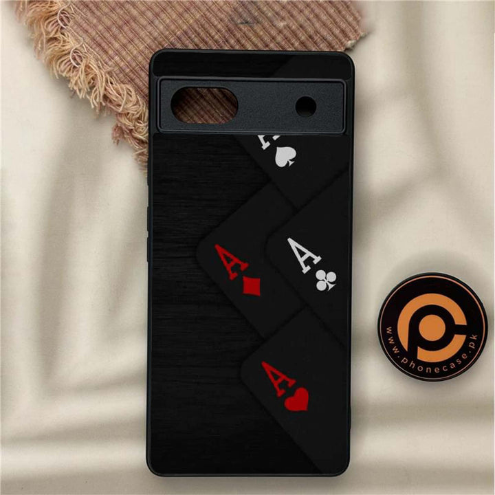 Google Pixel 6A - Black Art Design 5 - Premium Metal Printed soft Bumper Shock Proof Case CS-47268