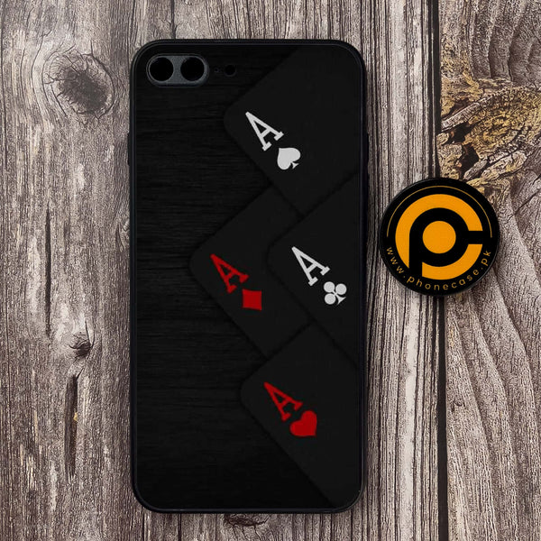 iPhone 7 Plus/ 8 Plus  -Black Art Design 5 - Premium Metal Printed soft Bumper shock Proof Case CS-34666 CS-34824 CS-35807