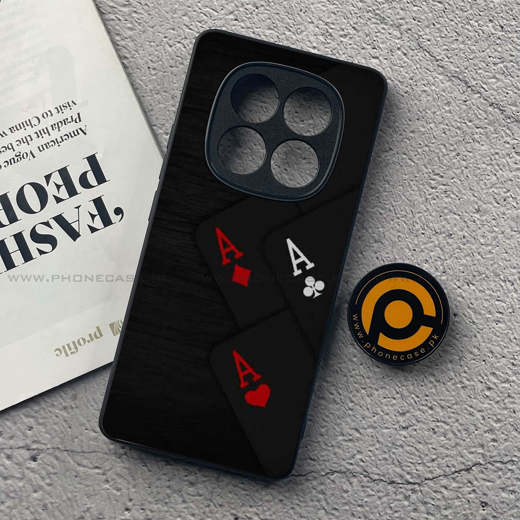 Redmi Note 14 Pro Plus 5G - Black Art Series - Premium Printed Glass soft Bumper shock Proof Case
