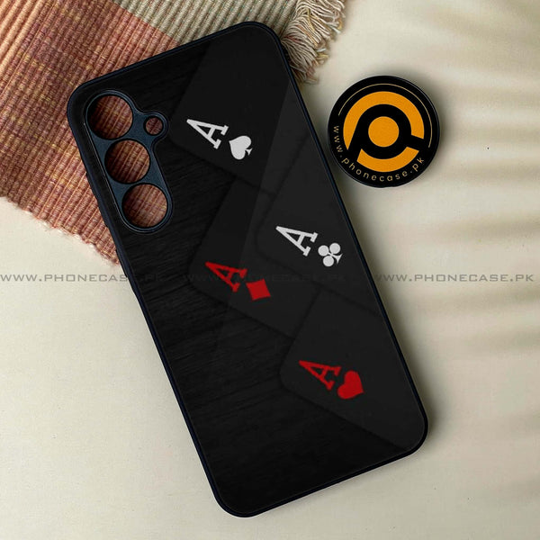 Samsung Galaxy A15 - Black Art Design 5- Premium Metal Printed soft Bumper shock Proof Case CS-43977