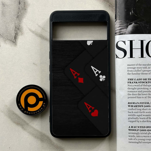 Google Pixel 8 Pro - Black Art Design 5 - Premium Metal Printed soft Bumper Shock Proof Case CS-44306