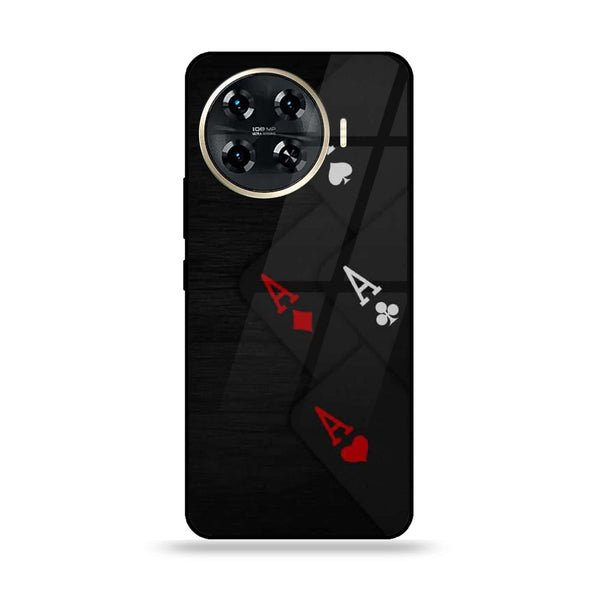 Tecno Spark 20 pro plus - Black Art Design 5 - Premium Printed Glass soft Bumper shock Proof Case CS-17478