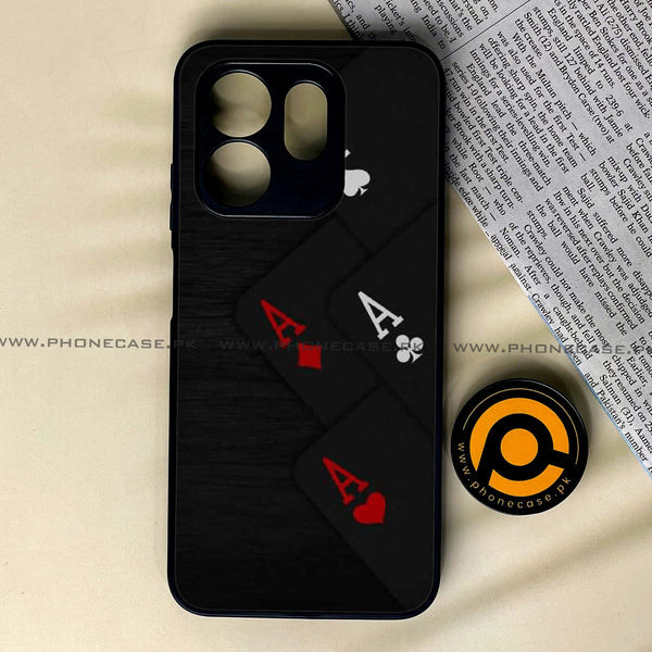 Infinix Hot 50i - Black Art Design 5- Premium Metal Printed soft Bumper shock Proof Case CS-45839