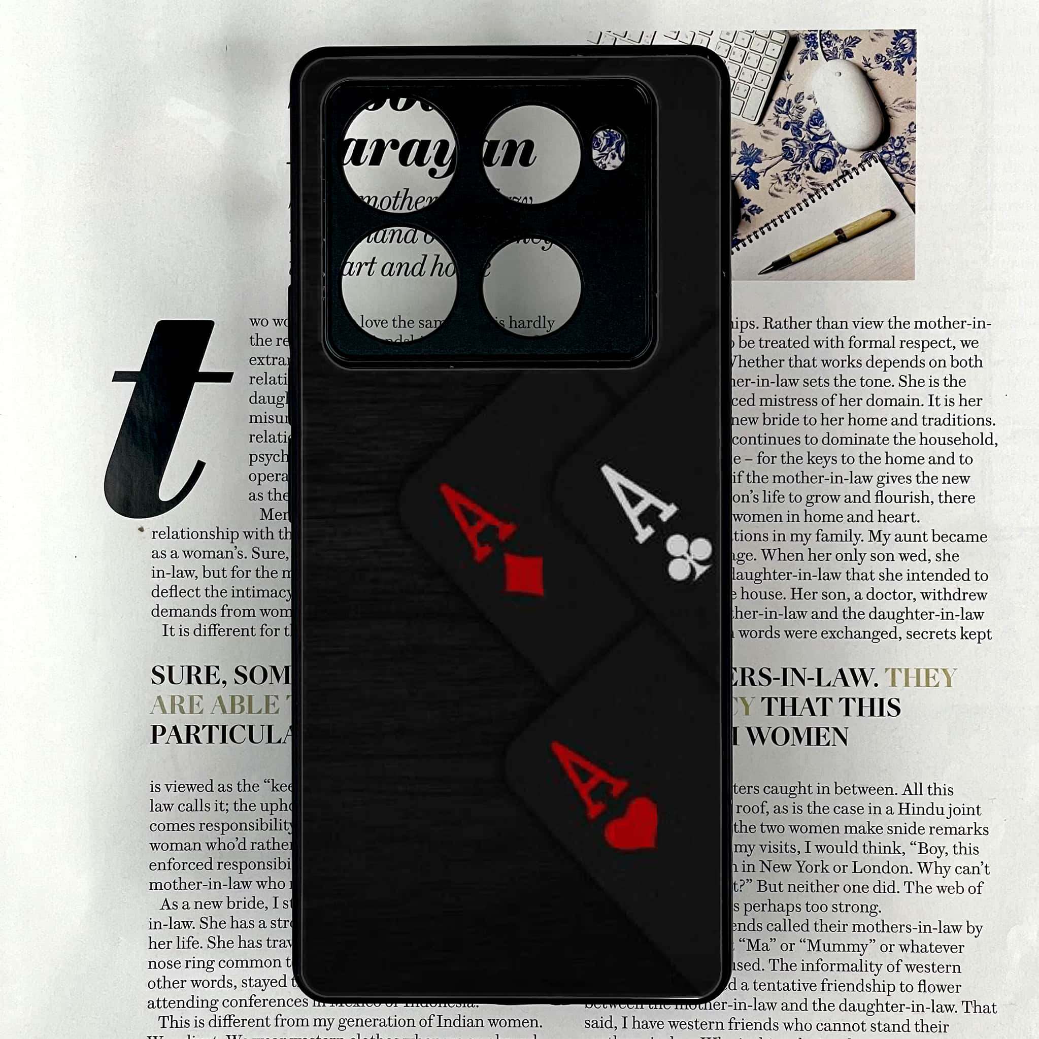 Infinix Note 40 Pro Plus - Black Art Series - Premium Metal Printed soft Bumper shock Proof Case