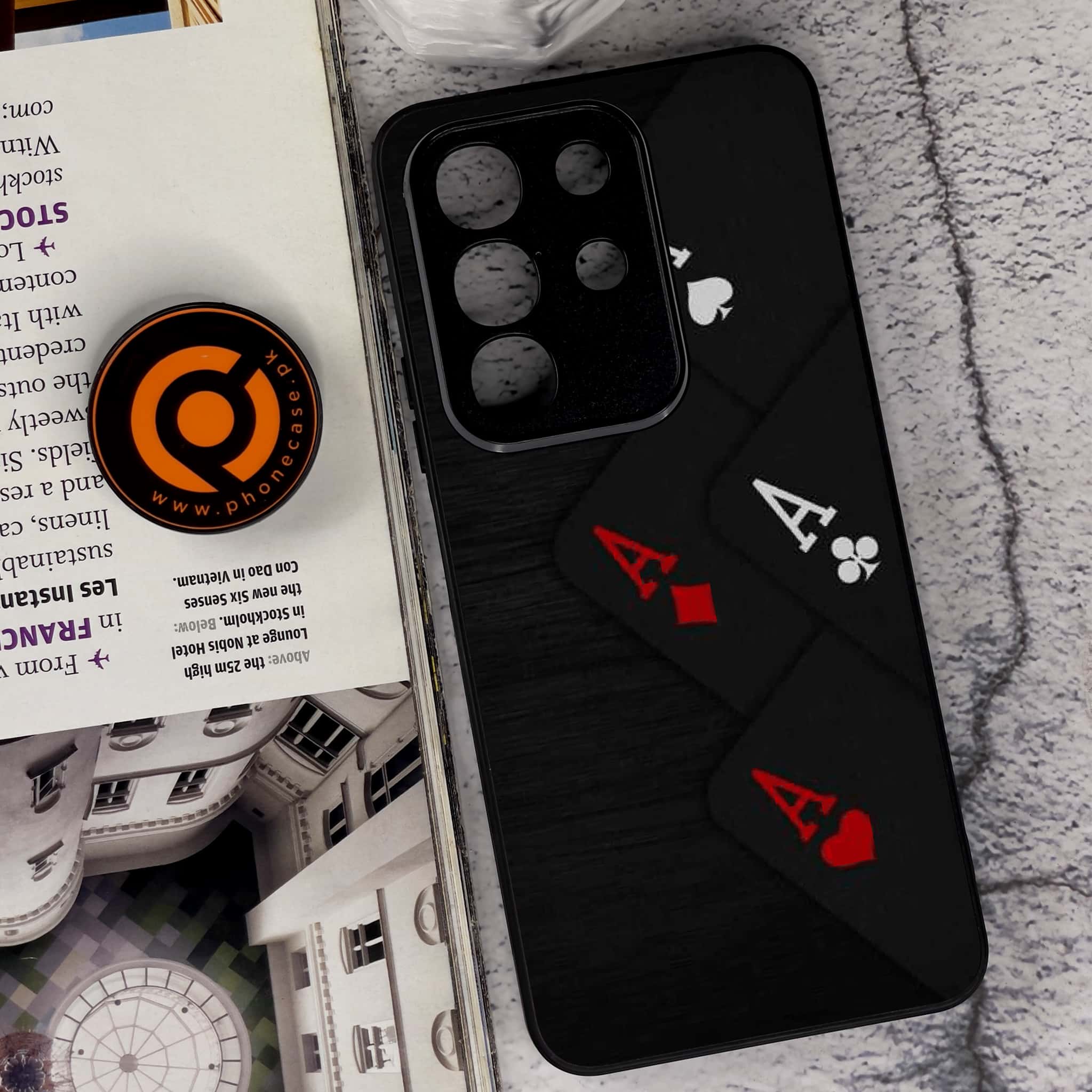 Vivo Y29 4G - Black Art Series - Premium Metal Printed soft Bumper Shock Proof Case