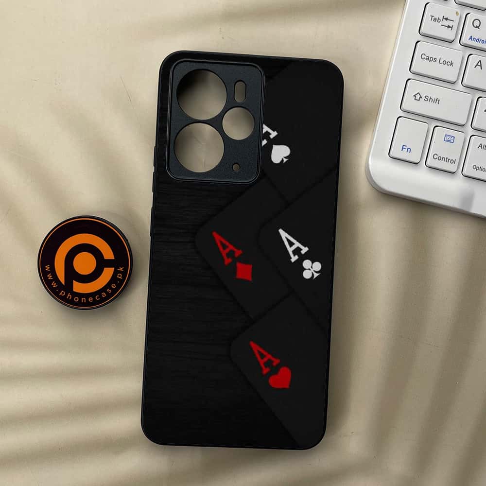 Realme 14T 5G - Black Art Series - Premium Metal Printed soft Bumper Shock Proof Case