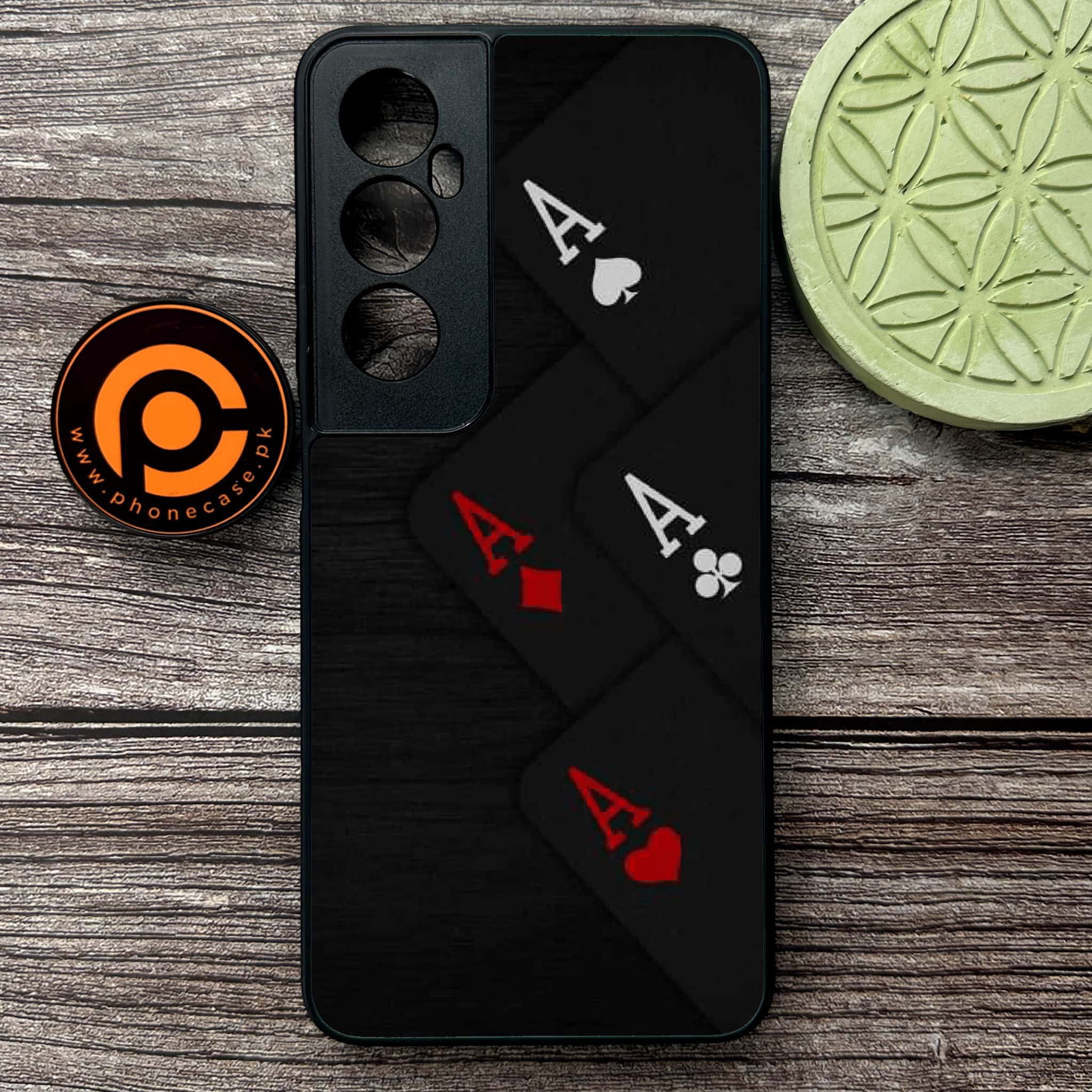 Realme C65  - Black Art Series - Premium Metal Printed soft Bumper shock Proof Case