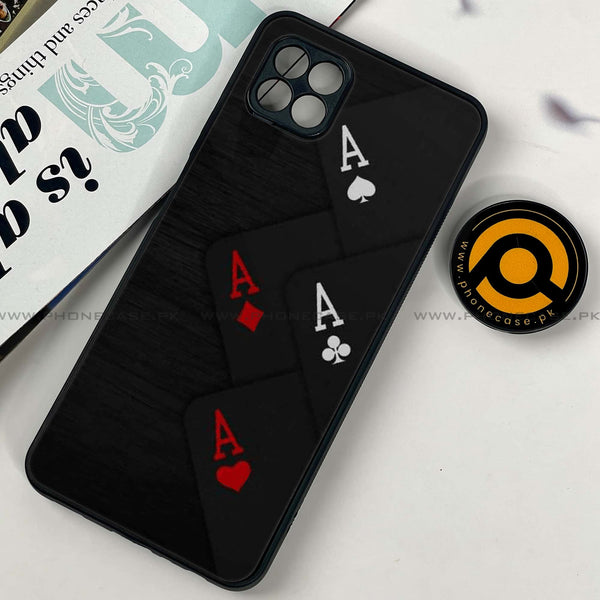 Samsung Galaxy A22 5G - Black Art Design 5  - Premium Printed Glass soft Bumper shock Proof Case CS-38162