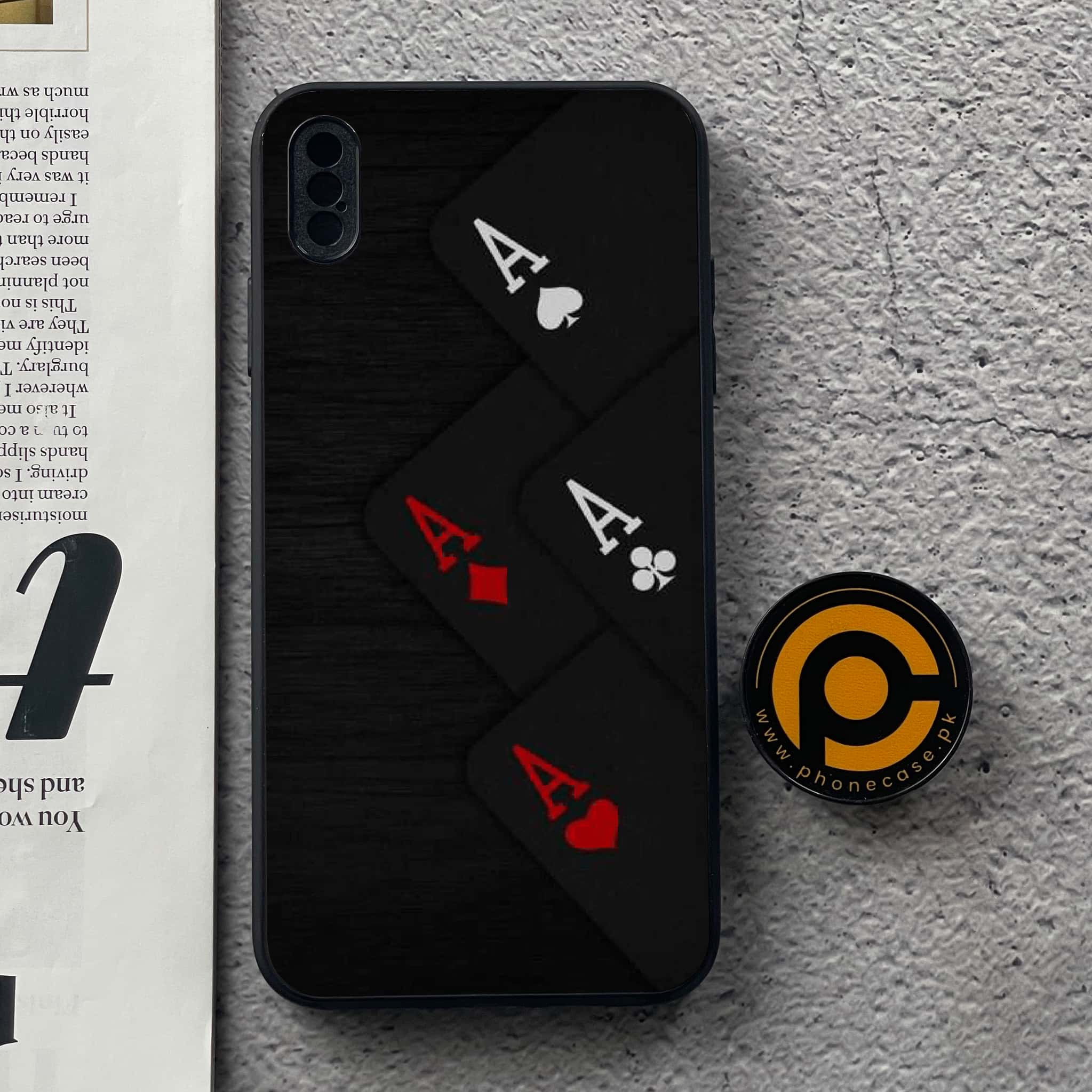 iPhone XS Max - Black Art  Series - Premium Metal Printed soft Bumper shock Proof Case