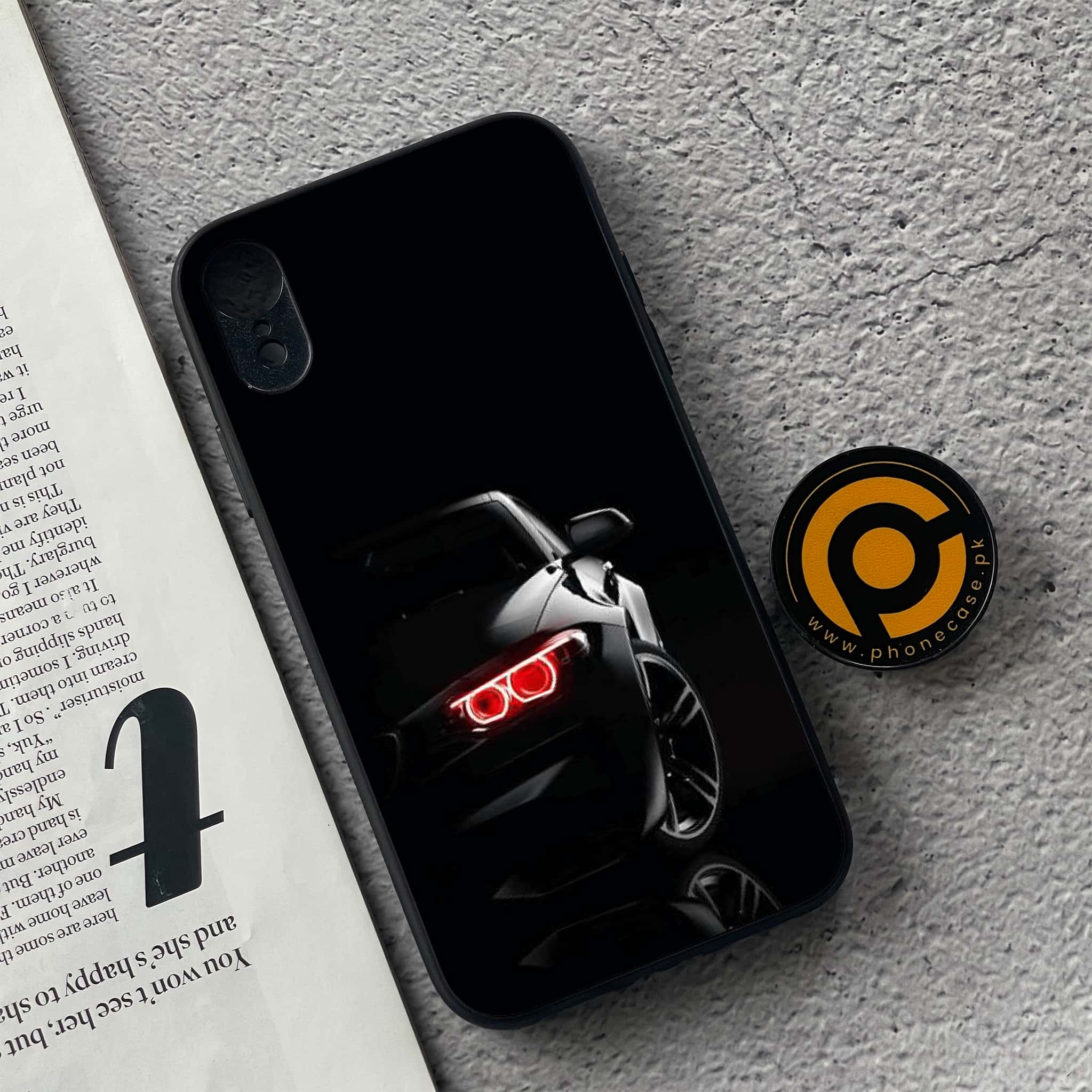 iPhone XR - Black Art Series - Premium Metal Printed soft Bumper shock Proof Case