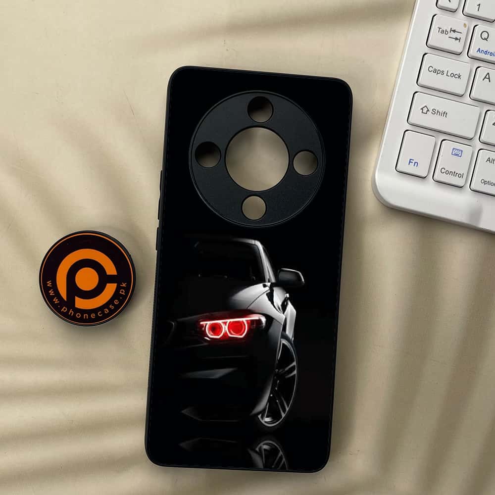 HONOR X9b 5G - Black Art Series - Premium Metal  Printed soft Bumper shock Proof Case