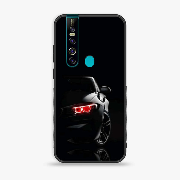 Tecno Camon 15 Pro - Black Art Design 6  - Premium Printed Glass soft Bumper shock Proof Case  CS-24578