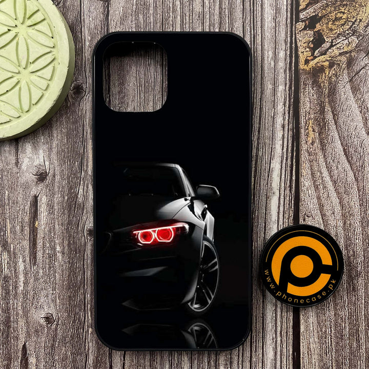 iPhone 12 - Black Art Design 6 - Premium Metal Printed soft Bumper shock Proof Case CS-47000