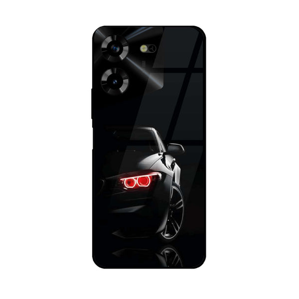 Tecno Pova 5 - Black Art Design 6 - Premium Printed Glass soft Bumper shock Proof Case  CS-35293