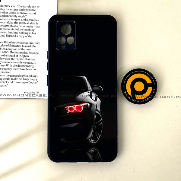 Vivo V20 - Black Art Design 6 - Premium Printed Glass soft Bumper shock Proof Case CS-33661