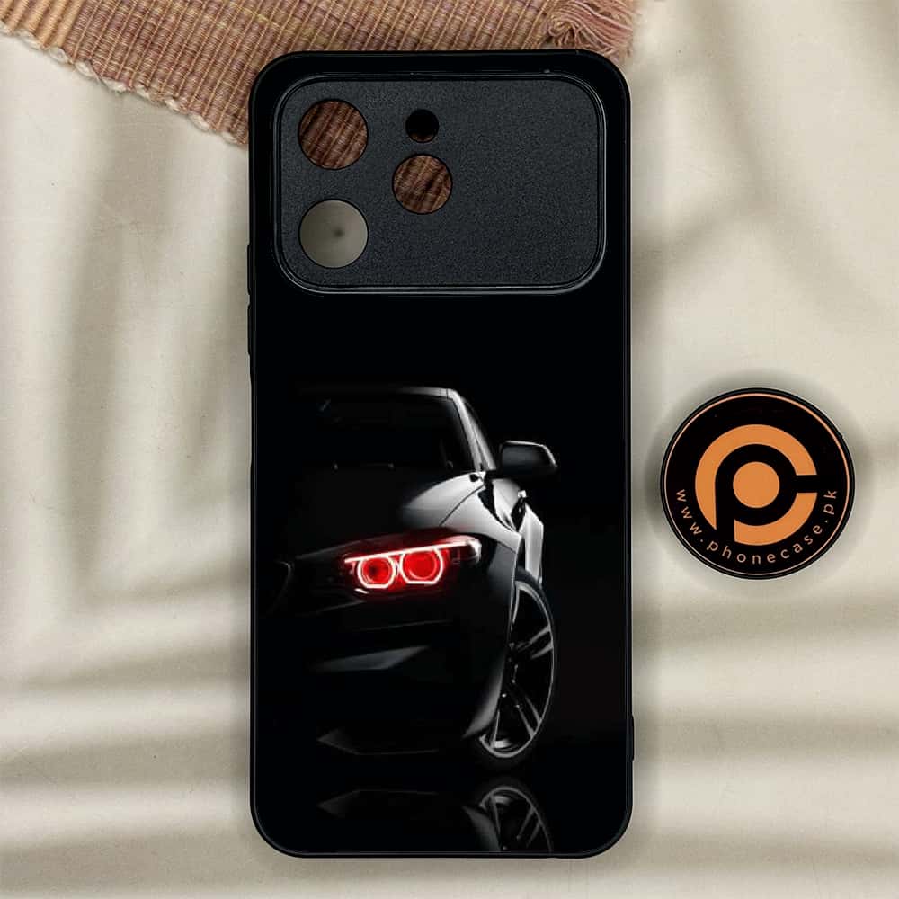 Tecno Spark 40 - Black Art Series - Premium Metal Printed soft Bumper shock Proof Case