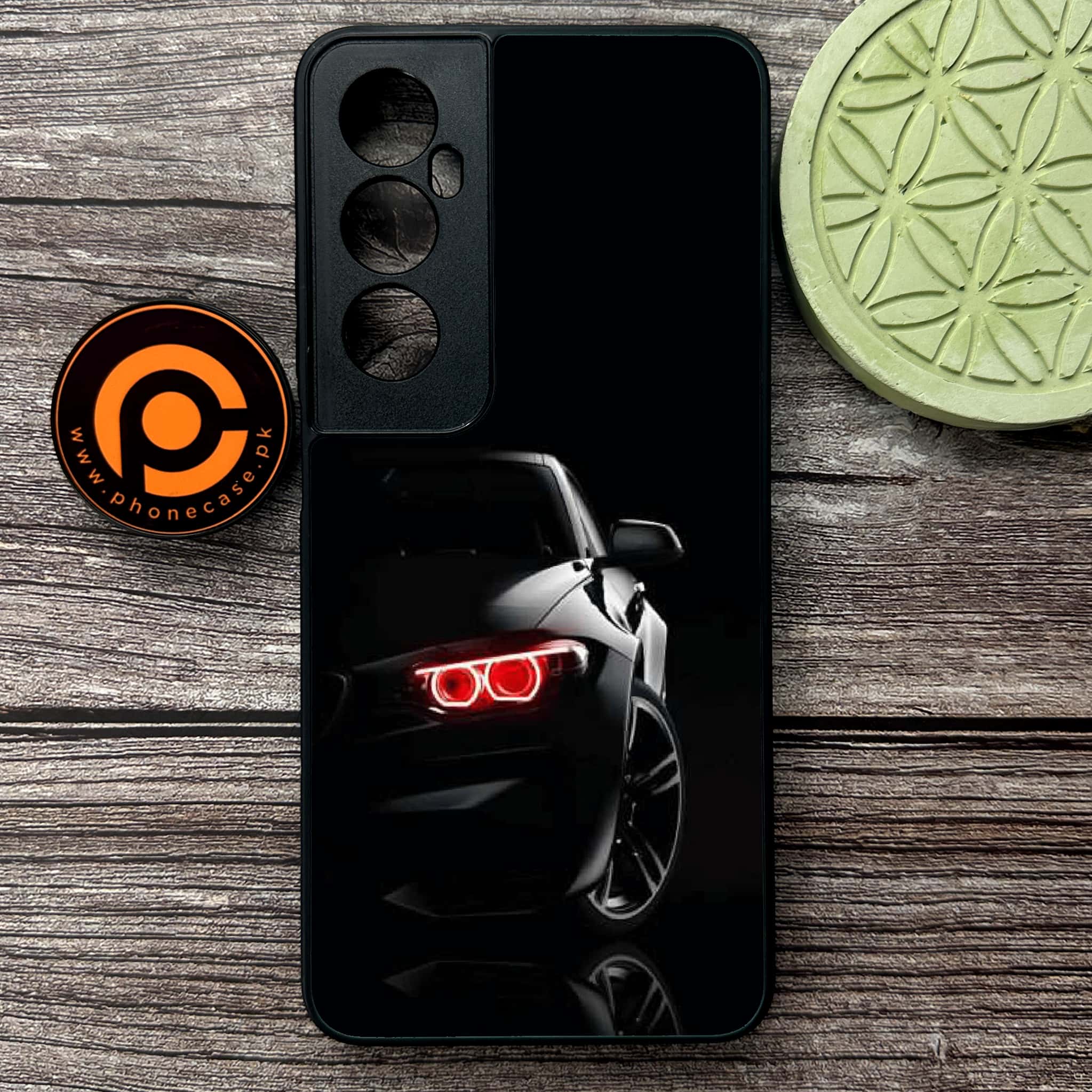 Realme C65  - Black Art Series - Premium Metal Printed soft Bumper shock Proof Case