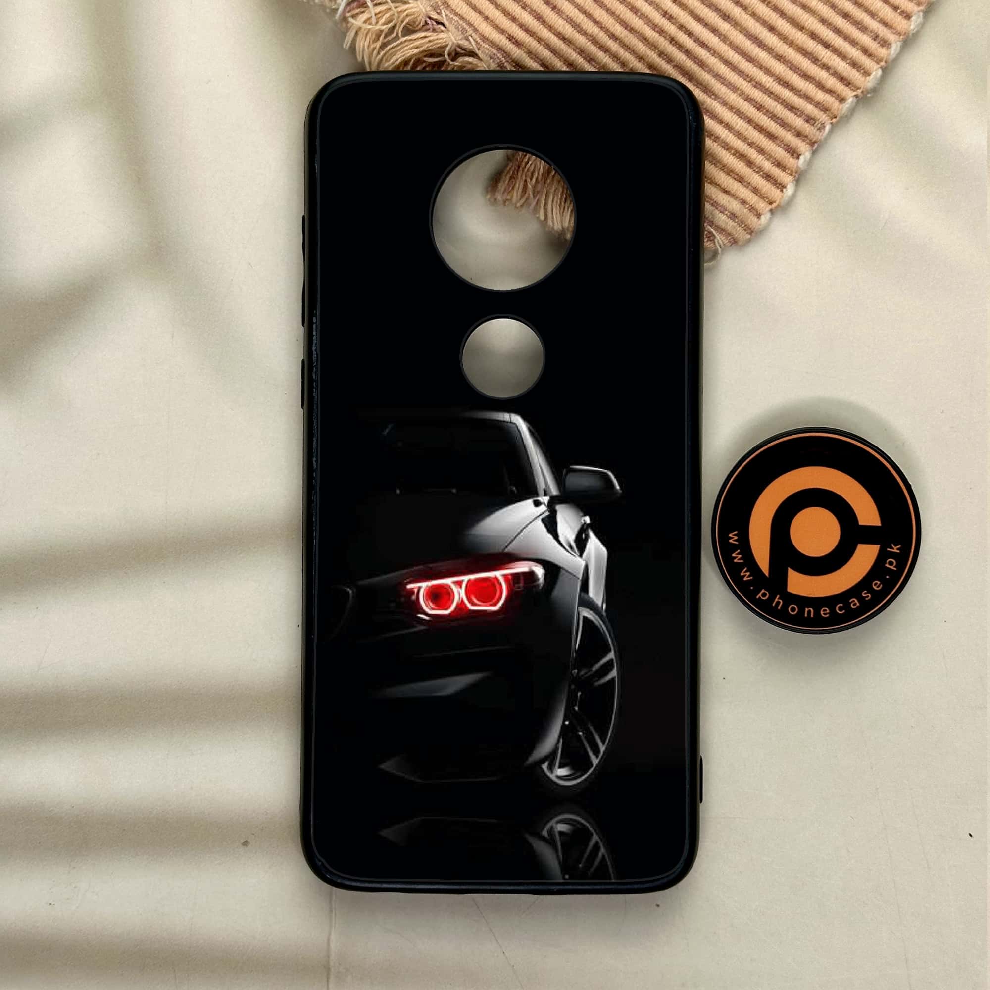 Moto G7 - Black Art Series - Premium Printed Glass soft Bumper shock Proof Case