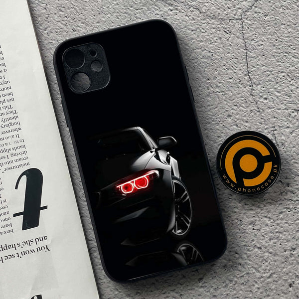 iPhone 11  Black Art Design 6  Premium Printed Glass soft Bumper shock Proof Case  CS-35098