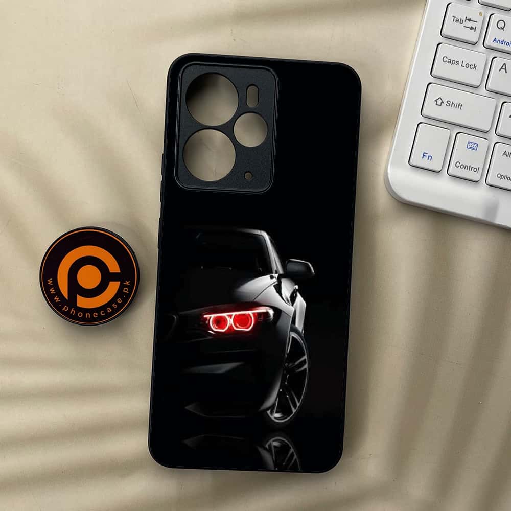 Realme 14T 5G - Black Art Series - Premium Metal Printed soft Bumper Shock Proof Case