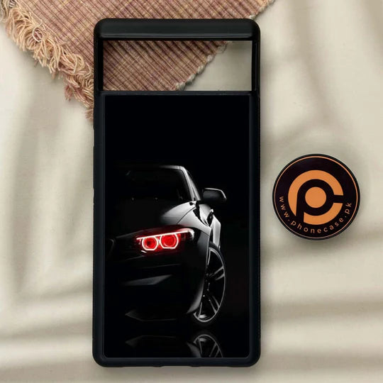 Google Pixel 6 - Black Art Design 6- Premium Metal Printed soft Bumper Shock Proof Case CS-43830 CS-44484